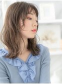 シースルーバングミディアムレイヤーパーマc5越谷20代30代40代