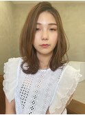 ラベンダーベージュ×イノセントカラー×バイカラー